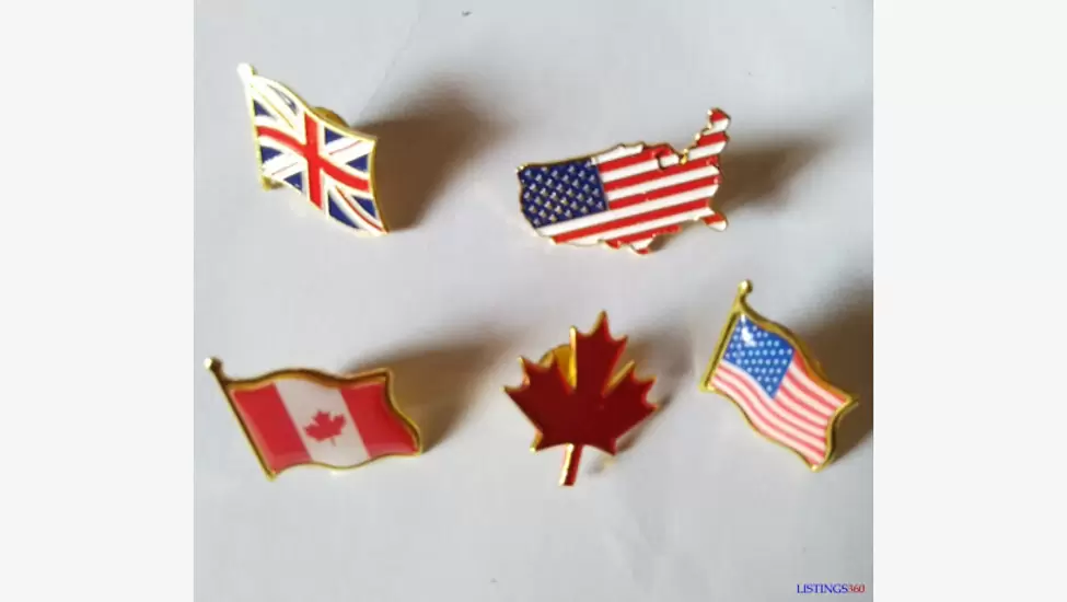 ₦1,300 UK, US And Canada Flag Lapel Pin