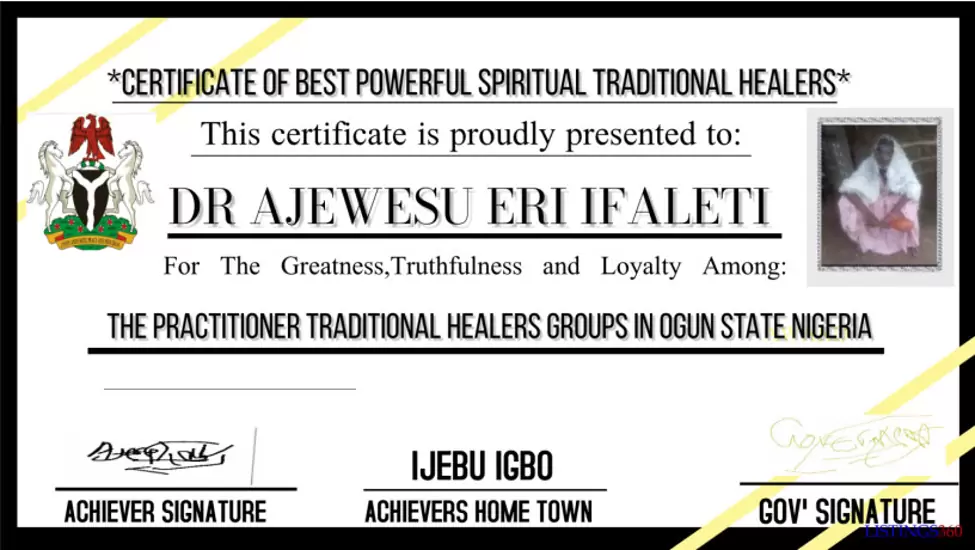 The best Powerful Spiritual juju herbalist man in Nigeria